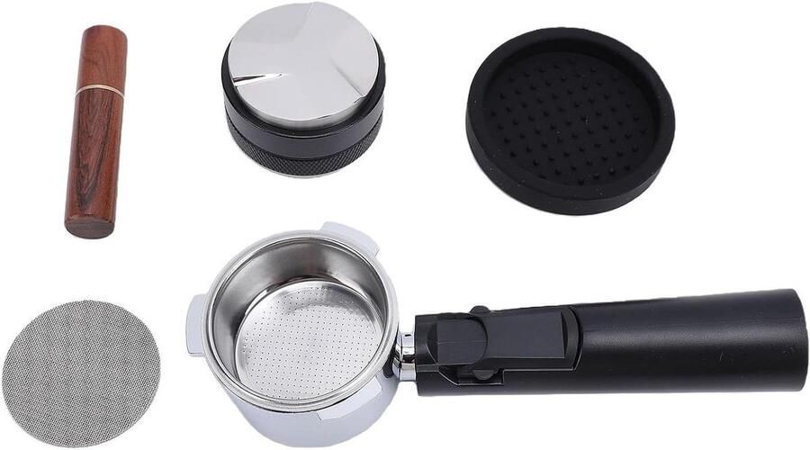 Koffieverdeler Tamper Set Espresso Accessoires Betere Espresso Maken Complete Barista Kit 51 Mm Zilver