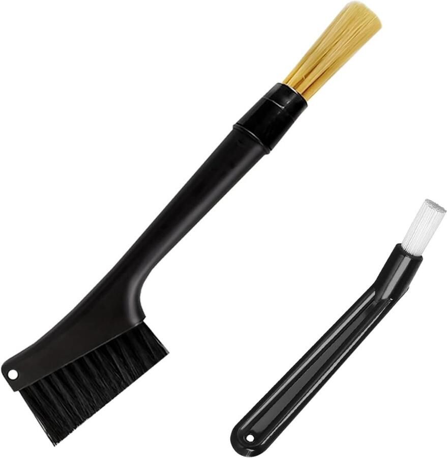 Espresso Machine Cleaning Brush voor Espresso Machine Borstel voor Koffiemolen Stofverwijdering Twee-eindige Schoonmaakborstel Koffie Gereedschap Set voor Barista 2 Stukken