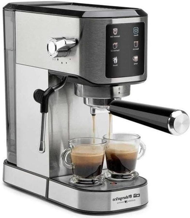 Espresso Machine Koffiezetapparaat Espresso Luxe Koffie Maken Hoge Druk Pomp 1 Liter Zilver