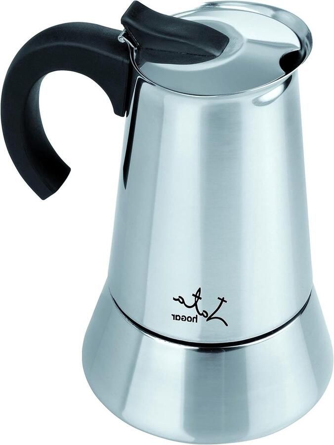 Espresso Machine Koffiezetter Koffie Maken Geschikt Voor Alle Warmtebronnen 10 Koppen Zilver