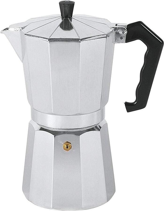 Espresso machine voor 9 kopjes van aluminium