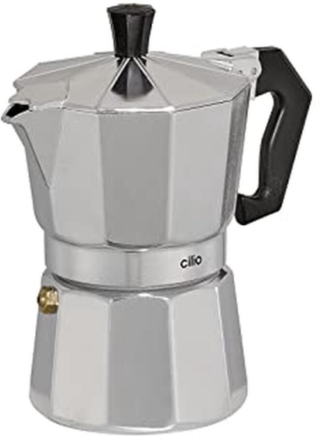 Espresso Maker Koffiezetter Koffie Zetten Aluminium Materiaal 3 Kopjes Zilver