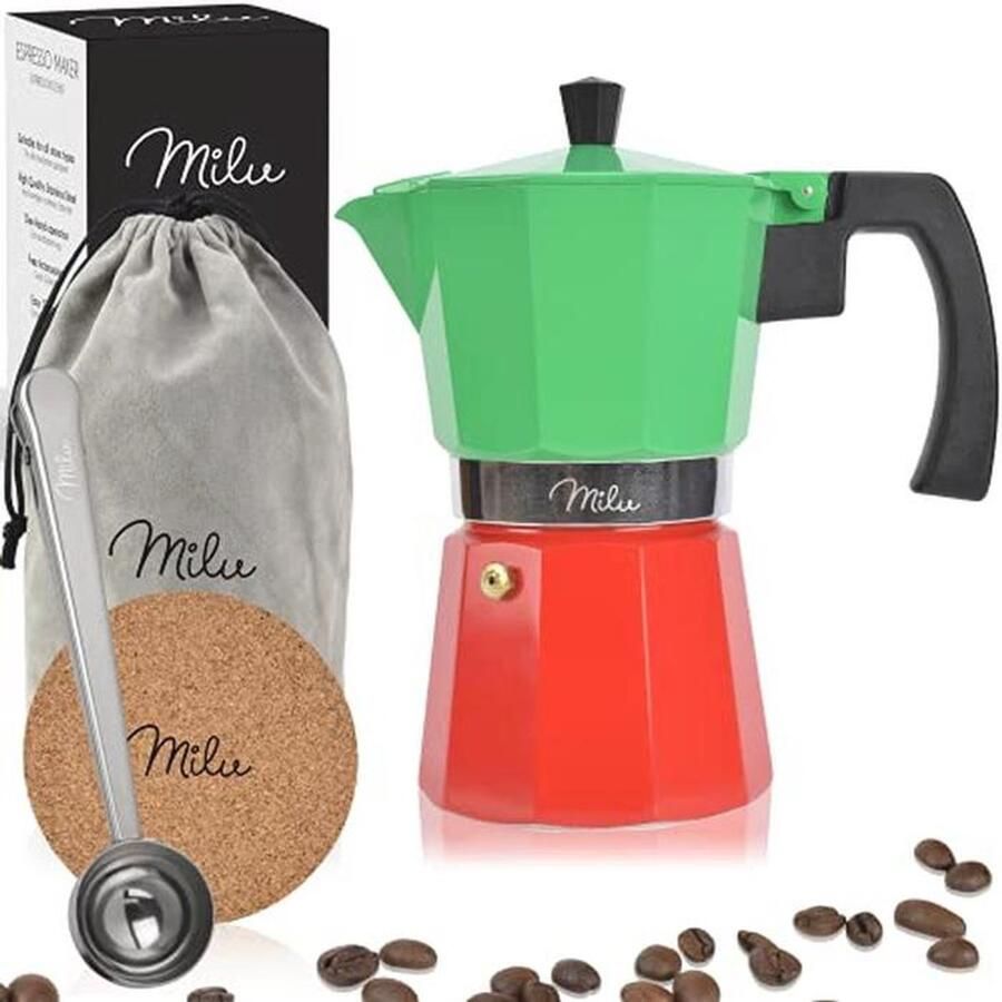 Espresso Maker Aluminium Moka Pot voor 2-9 Kopjes met Accessoires