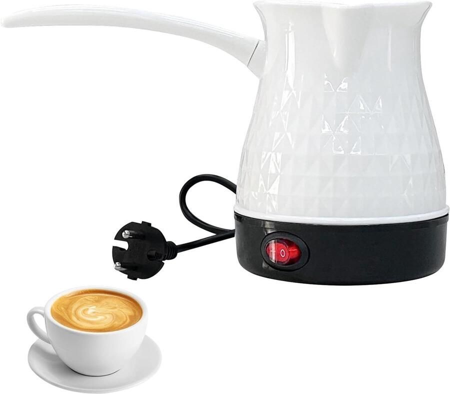 Espresso Maker Koffiekan Mokkapot Koffie Zetten Dubbel Veiligheidssysteem 500 ml Wit