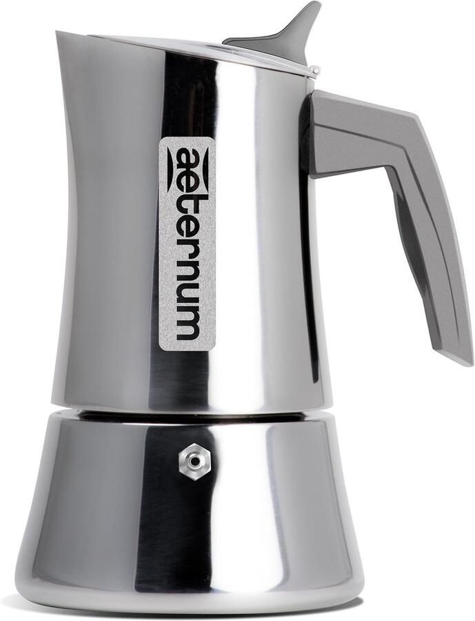 Espresso Maker Koffiezetter Koffie Zetten Roestvrij Staal 6 Kops Zilver