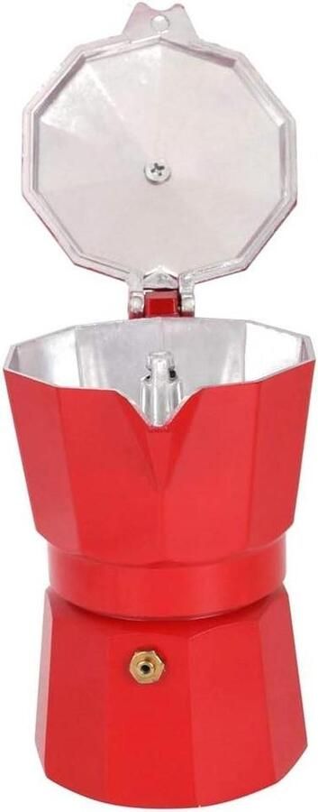 Espresso Maker Koffiezetter Moka Koffie Zetten Hoge Temperatuur Weerstand 300ML Rood