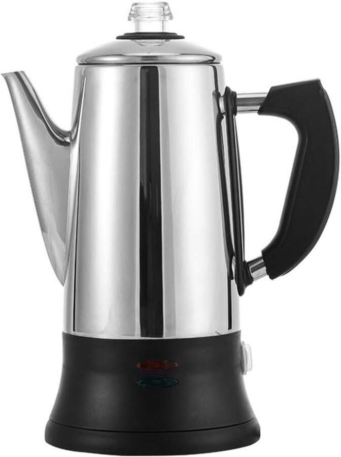 Espresso Maker Moka Pot Koffie Zetten Roestvrij Staal 1.8 Liter Zilverkleurig