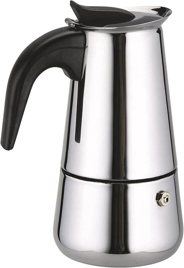 Moka Koffiezetter Espresso Maker Koffie Zetten Roestvrij Staal 450 ml Zilver