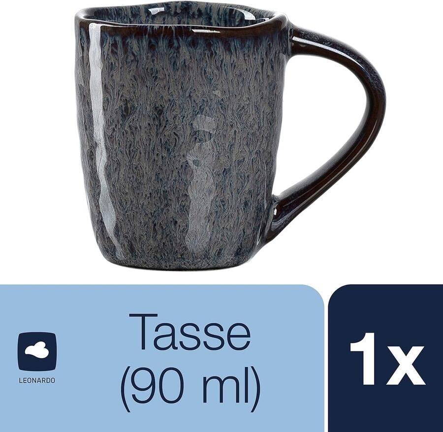 Espresso Mok van Aardewerk Handgemaakt en Vaatwasmachinebestendig 90 ml