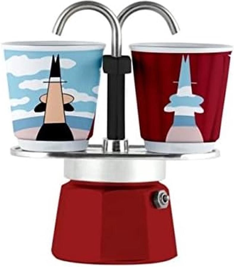 Espresso Moka Pot Koffiezetter Koffie Zetten 2 Kops Capaciteit Roestvrij Staal Wit