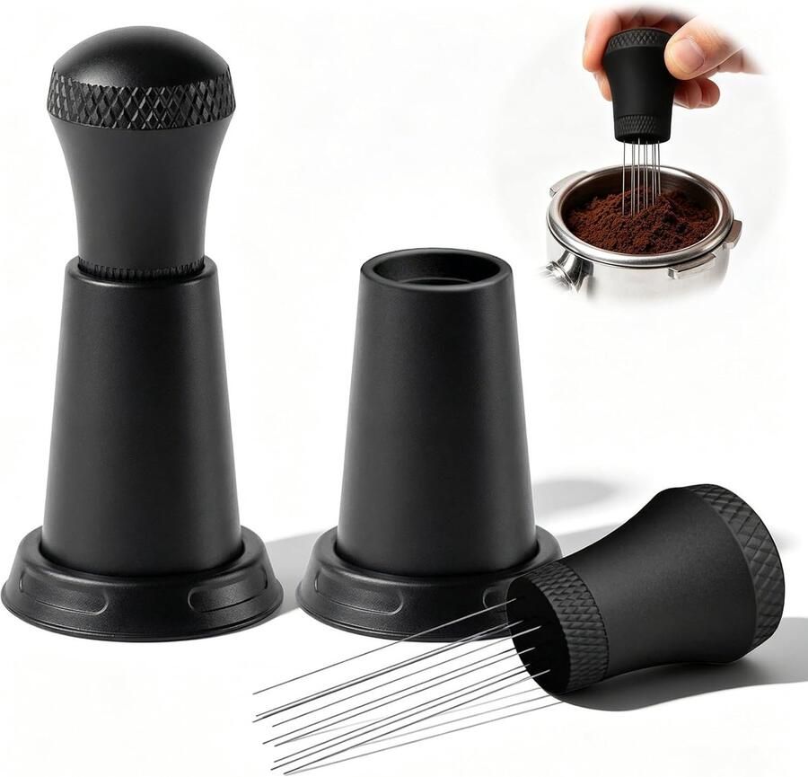 Espresso Naaldendispenser Koffie Roerder Barista Uniforme Extractie 7 Verstelbare Naalden 11 x 11 x 1 cm