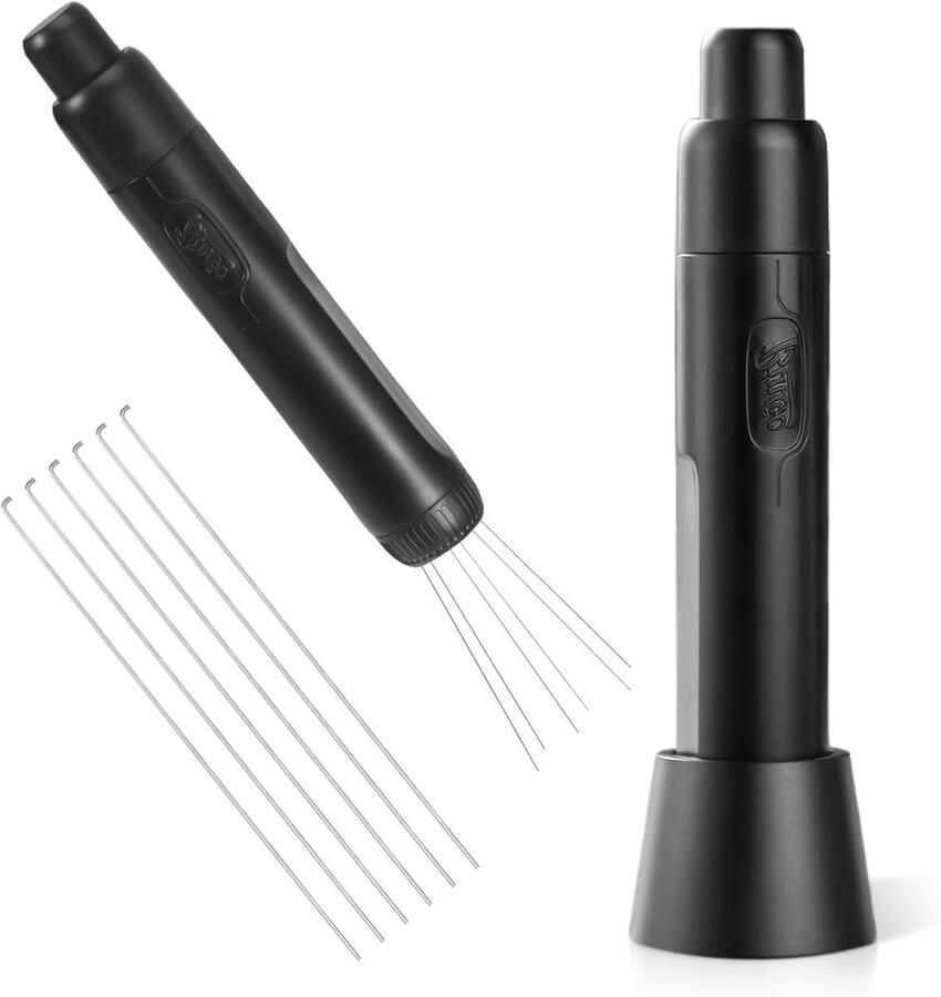 Espresso needle pen met 8 vervangbare naalden en magnetische standaard voor koffie verdeling en accessoires