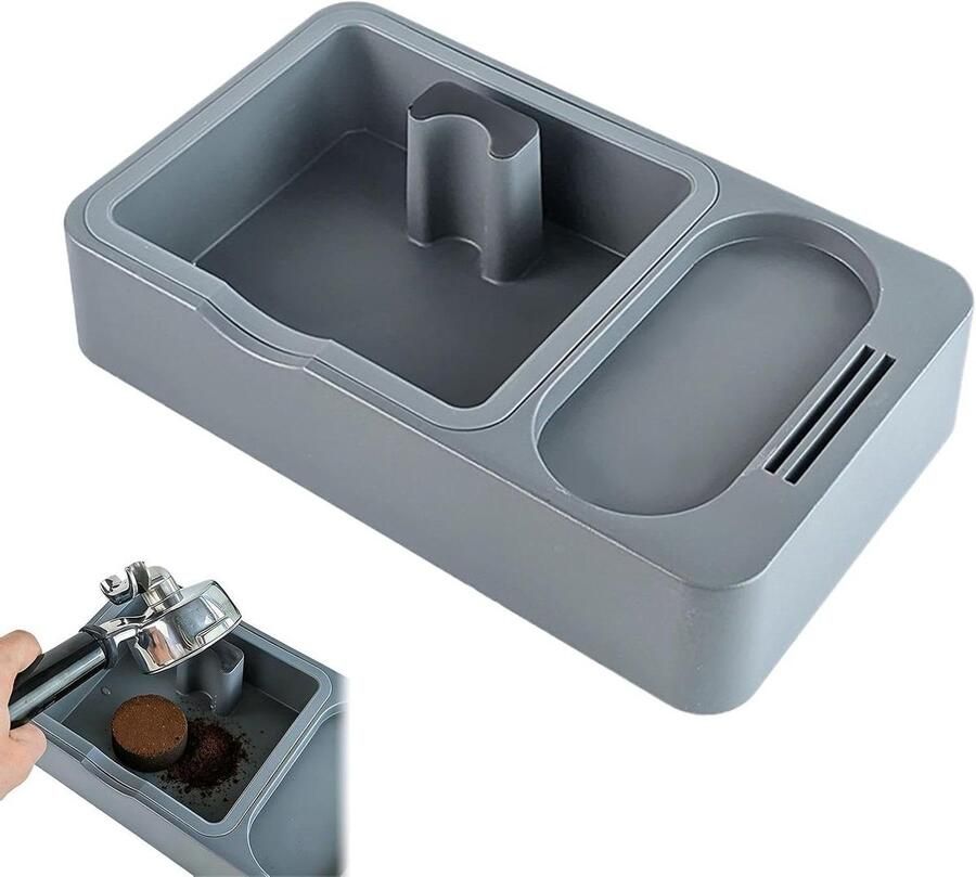Espresso Organizer Station Koffie Bar Accessoire Espresso Bereiding Geïntegreerde Klopbox 24.5 cm Grijs