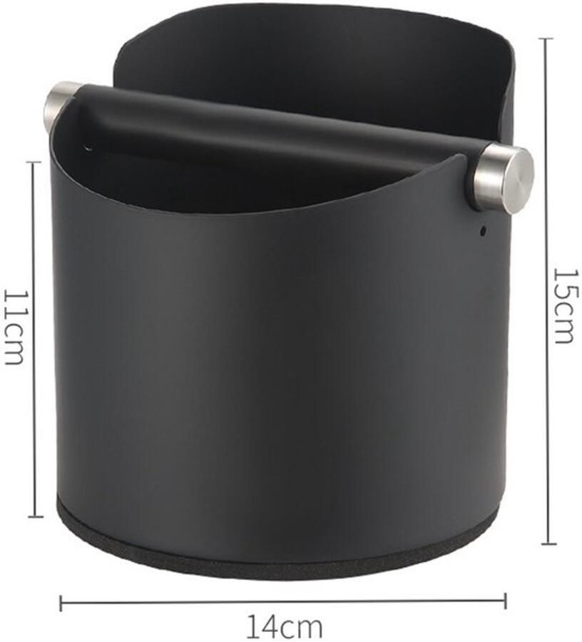 Espresso percussie-doos roestvrijstalen koffiemolen percussie-doos met afneembare percussie-stang zwart groot
