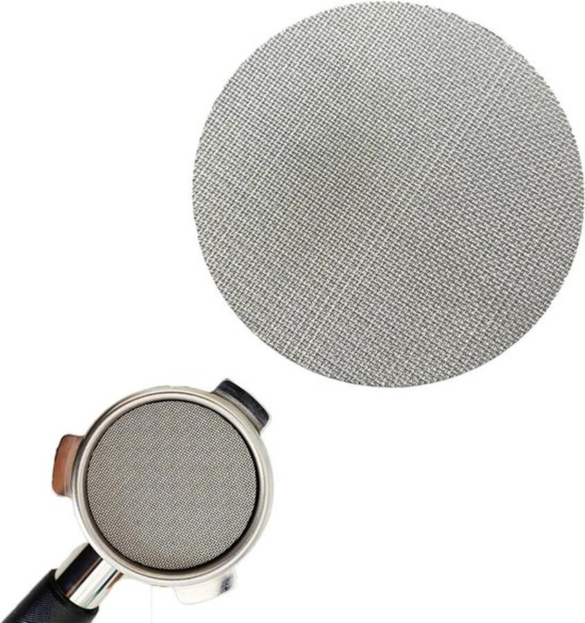 Espresso Puck Screen 58.5mm Herbruikbaar RVS Koffiefilter voor Perfecte Espresso Roestvrij en Duurzaam 150μm Dikte