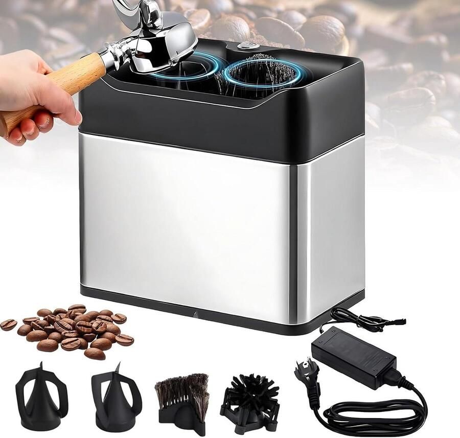 Espresso Reiniger Portafilter Machine Koffie Bar Automatische Pistonhouder 51mm 58mm Zilver