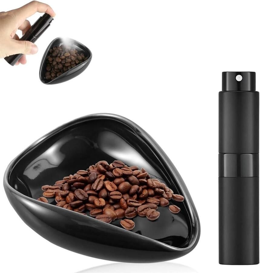 Espresso roerstaaf sprayfles en keramische maatbeker voor koffiebonen Essentiële accessoires voor de koffiebar
