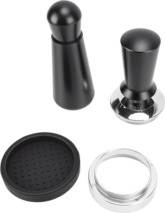 Espresso Sabotage Set Koffie Distributie Tool Perfecte Espresso Maken Kalibreerbare Sabotage 51mm Zilver