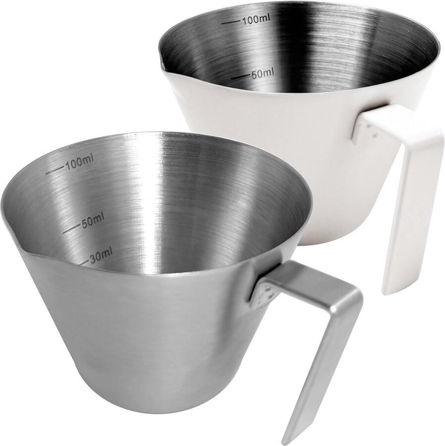 Espresso Shot Cups 100ml RVS Maatbeker voor Perfecte Espresso (Set van 2)