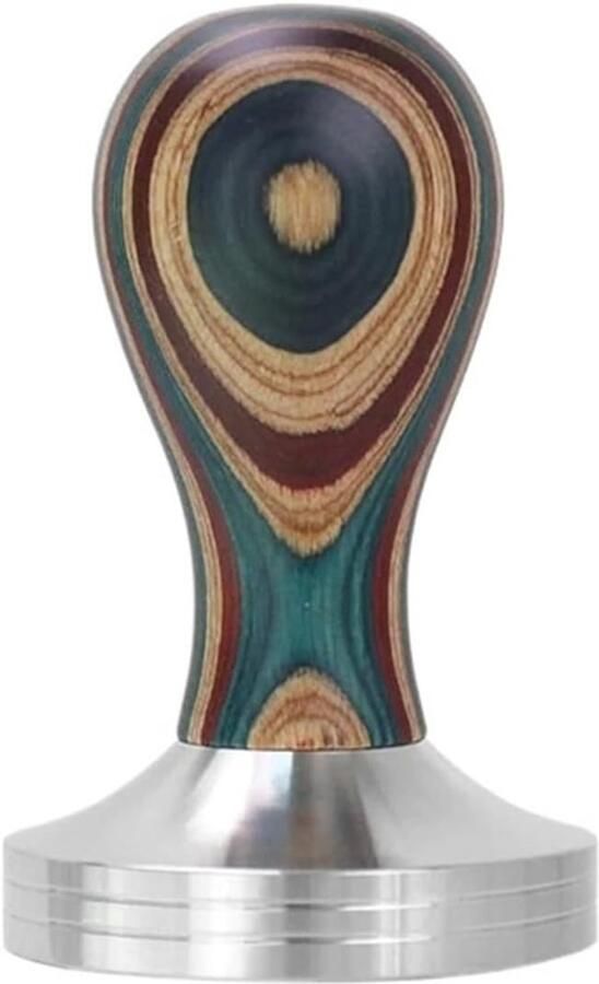 Espresso Stamper Koffie Perser Barista Gereedschap Roestvrij Staal 49 mm Kleurrijk Hout
