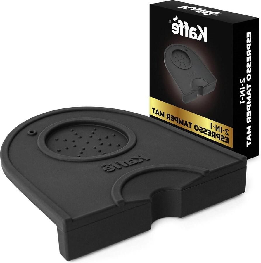 Espresso Stampmat Koffie Tamping Mat Barista Gereedschap 2-in-1 Ontwerp 60 mm Zwart