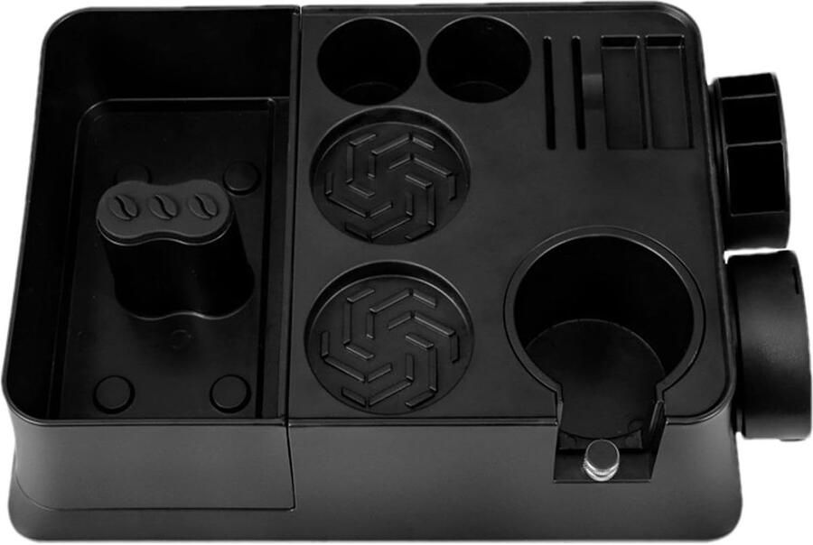 Espresso Station Koffie Organizer Koffie Bereiding Efficiënte Werkruimte 28.5 x 20.5 cm Zwart