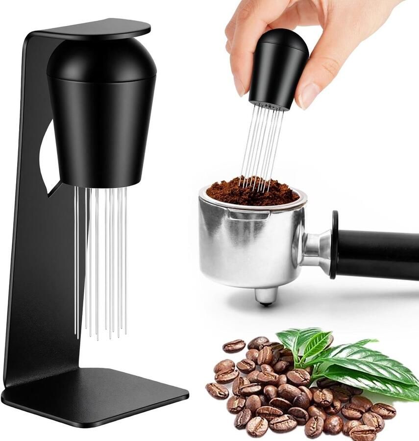Espresso Stirrer en Distributietools met Magnetische Stand 12 Naden voor Perfecte Koffie Barista Accessoires en Koffiebenodigdheden