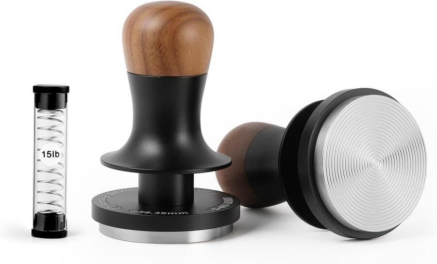 Espresso Tamper 58 mm met Geluidsfeedback en Veerbelaste Druk voor Barista's