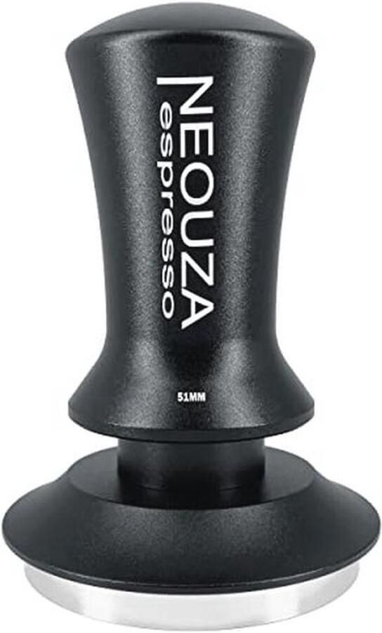 Espresso Tamper 51 mm Spring-Loaded Non-Stick Stainless Steel Matte Black