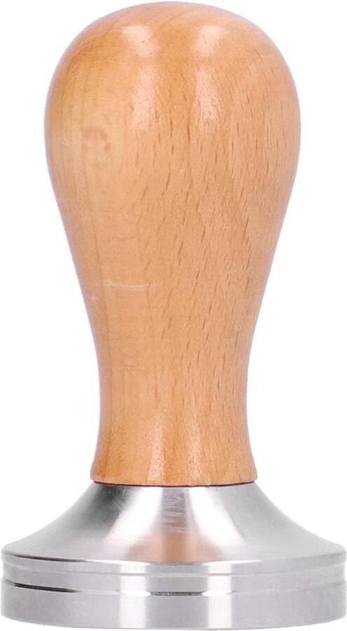 Espresso Tamper Koffie Aanstampen Tool Consistente Espresso Maken Gelijkmatige Drukverdeling 51 mm Houtkleurig