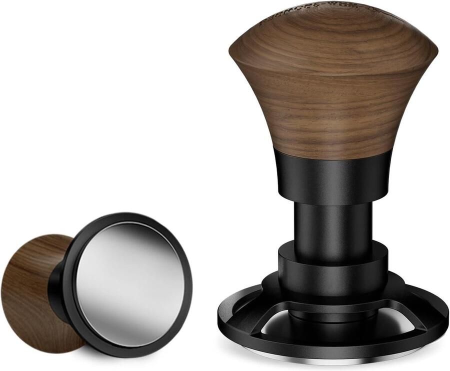 Espresso Tamper Koffie Sabotage Constante Druk Geluid Feedback 5835 mm Basis Walnoot
