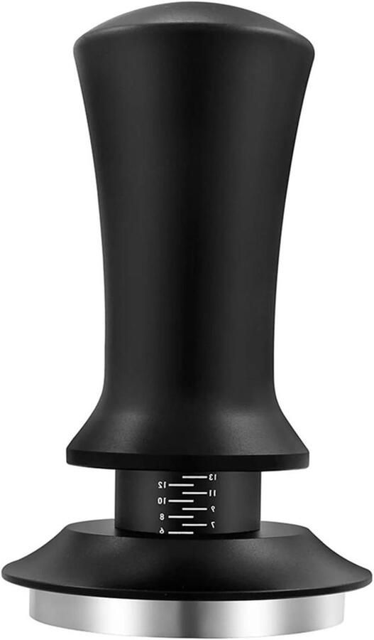 Espresso Tamper Koffie Stamper Barista Koffie Maken Gekalibreerde Veerbelast 51 mm Zilver