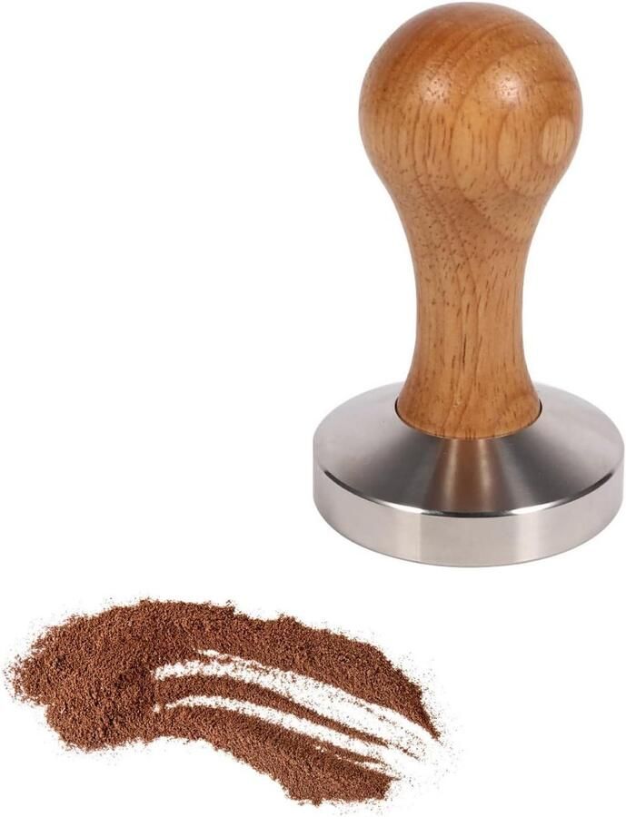 Espresso Tamper Koffie Stamper Barista Kwaliteit Koffie Ergonomisch Houten Handvat 58 mm Rood