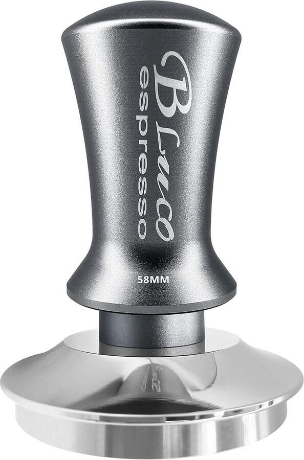 Espresso Tamper Koffie Stamper Barista Werk Verenbelast Ontwerp 58 mm Zilver