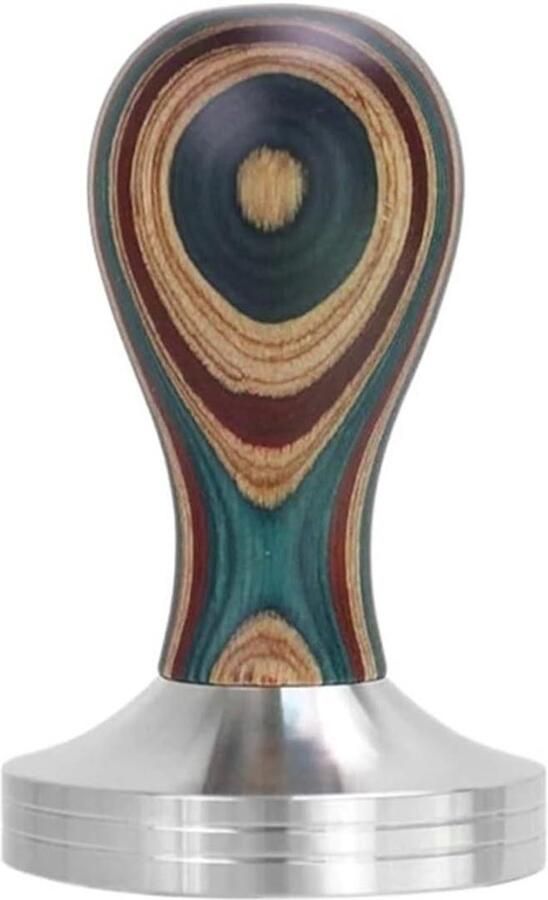 Espresso Tamper Koffie Stamper Espresso Bereiden Massief Houten Handvat 51 mm Kleurrijk