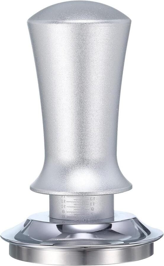 Espresso Tamper Koffie Stamper Espresso Maken Veerbelast Design 51 mm Zilverkleur