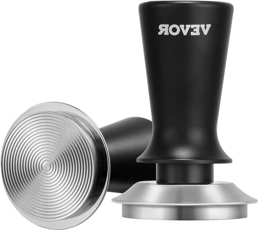 Espresso Tamper Koffie Stamper Perfect Espresso Geïntegreerde Drukveer 53mm Zwart