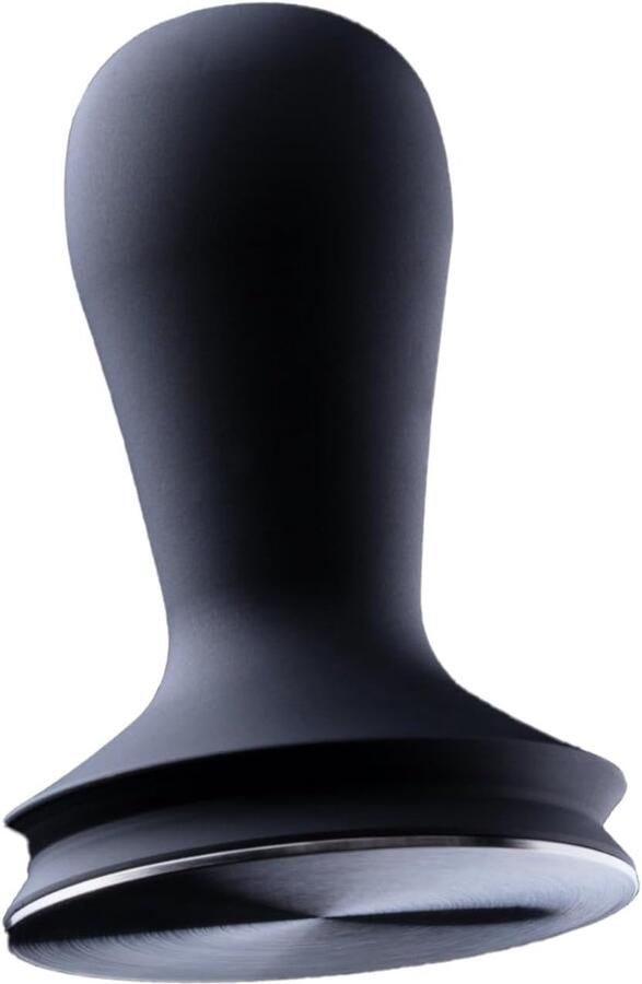 Espresso Tamper Koffie Stamper Perfect Espresso Vlakke RVS Basis 584 mm Diameter Zwart