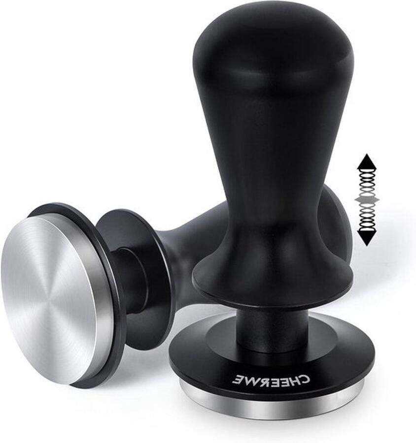 Espresso Tamper Koffie Stamper Perfect Koffie Zetten Dubbel Gekalibreerd 53 mm Zwart