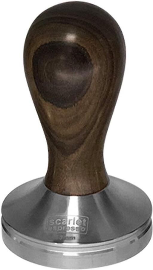 Espresso Tamper Koffie Stempel Perfecte Espresso Ergonomische Houten Greep 49 mm Bruin
