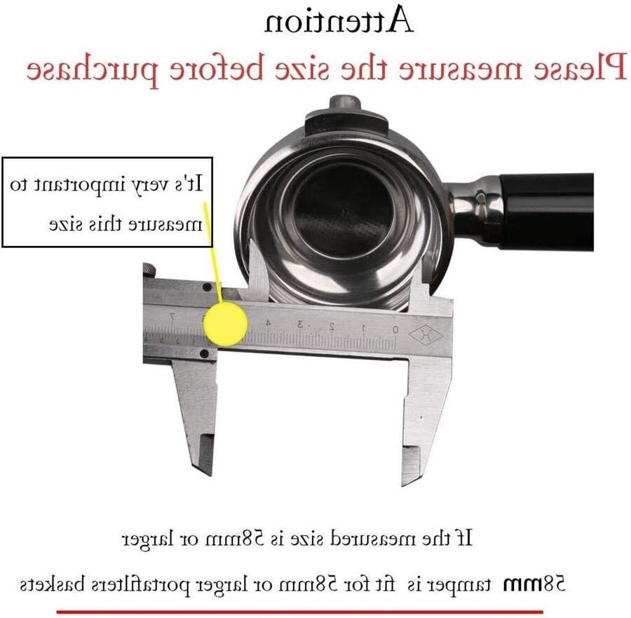 Espresso Tamper Koffie Tamper Barista Espresso Drukken Platte Bodem 58mm Niet van toepassing