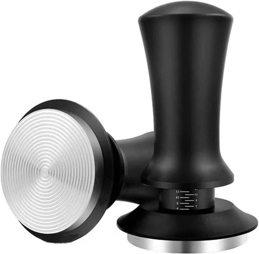 Espresso Tamper Koffie Tamper Espresso Bereiden Vlakke Basis 51 mm Zwart