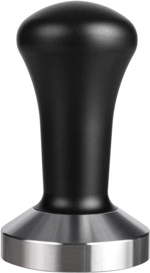Espresso Tamper Koffiestamper Barista Espresso Bereiden Platte Roestvrijstalen Basis 53 mm Zwart