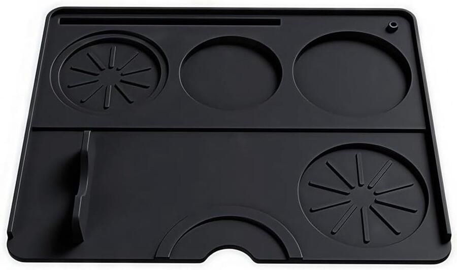 Espresso Tamper Mat Koffie Aanstamp Mat Koffie Bereiden Ruim Siliconen Ontwerp 24 x 19 cm Zwart