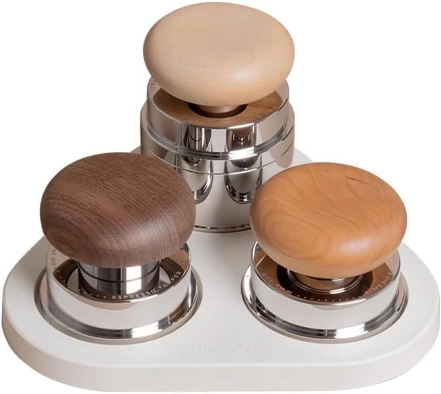 Espresso Tamper Set Barista Gereedschap Professionele Koffiebereiding 3-in-1 Systeem 58.4 mm Hout