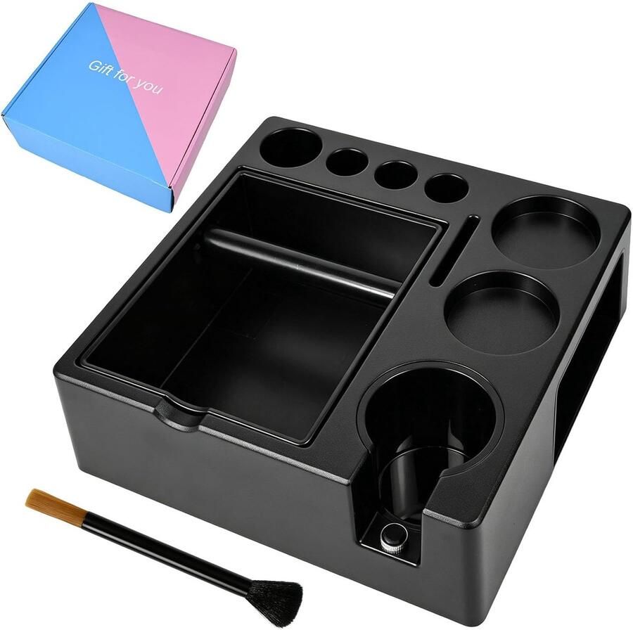 Espresso Tamperstation Koffie Tamping Station Barista Werkplek 8-in-1 Opbergstation 51-58 mm Zwart