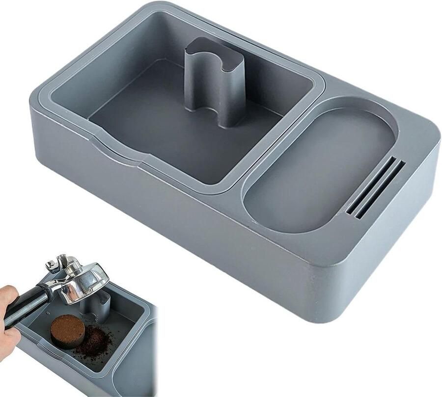 Espresso Tamping Station Koffie Aanstamp Station Espresso Bereiden Geïntegreerde Klopbox 26 x 16 x 7 cm