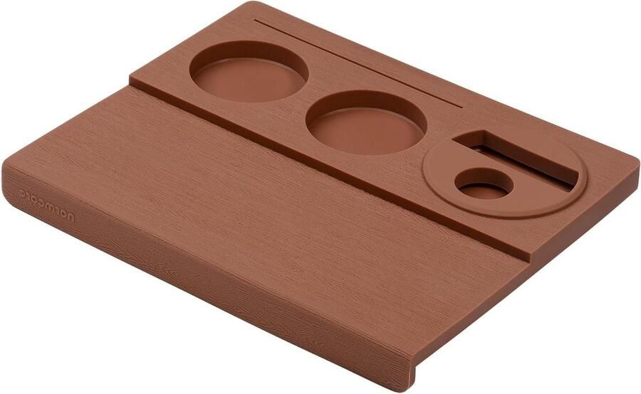Espresso Tamping Station Koffie Accessoire Barista Werkplek Georganiseerde Werkstroom 24 cm x 19.5 cm Mokka Mousse