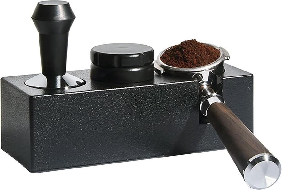 Espresso Tamping Station Koffie Accessoire Houder Koffie Bereiden Universeel Verstelbaar 51-58mm Zwart