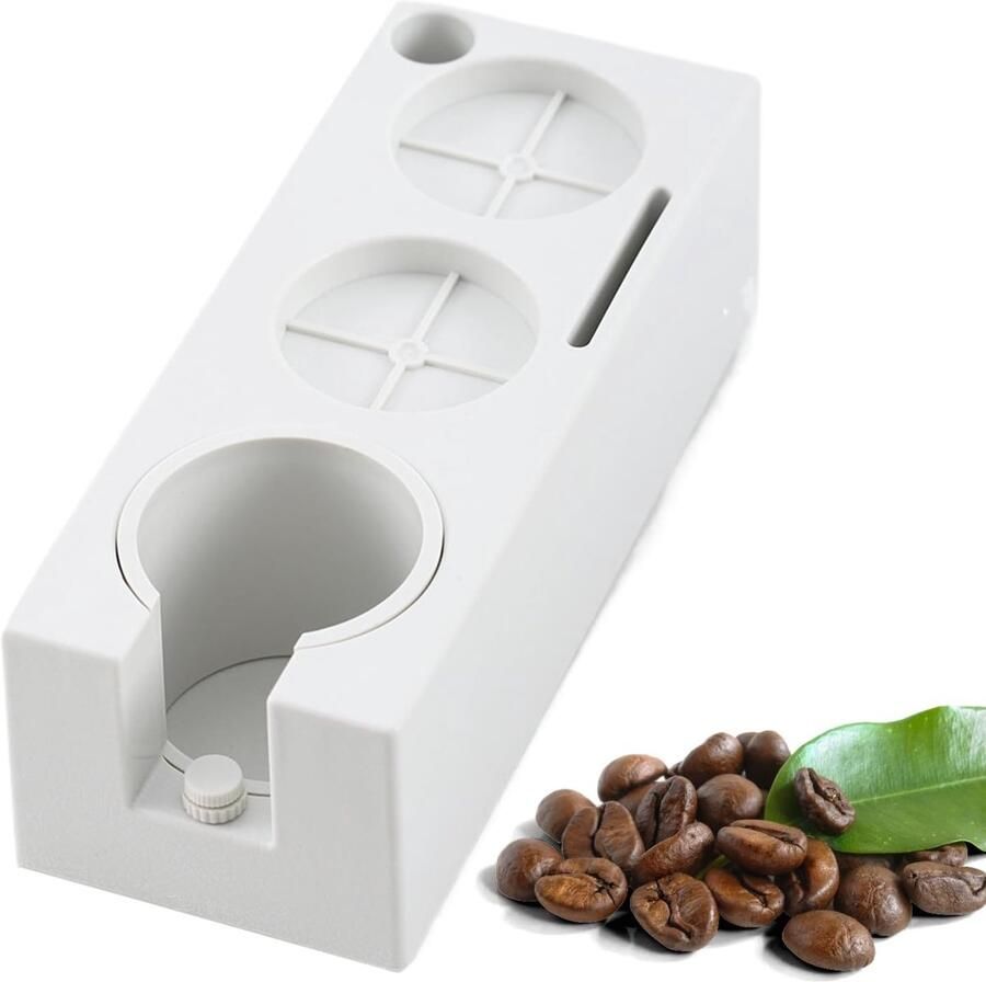 Espresso Tamping Station Koffie Organizer Espresso Bereiden Verstelbare Hoogte 257 cm Wit